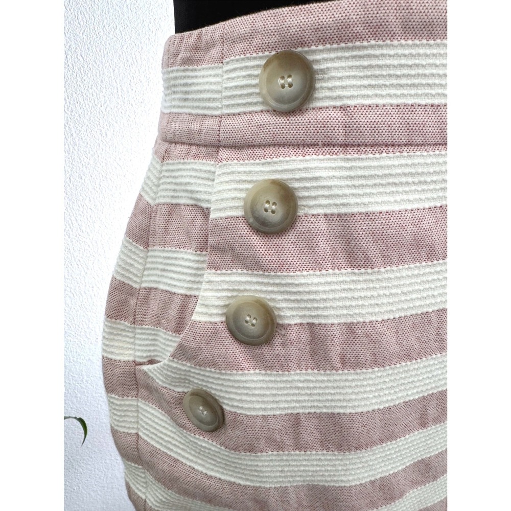 LOFT 100% Cotton Nautical Textured Pencil Skirt Size 6 Corporate Coastal Chic - Picture 3 of 8